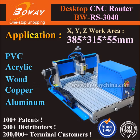 PVC Acrylic PCB Soft Metal Aluminum Copper Desktop Mini Small Router CNC